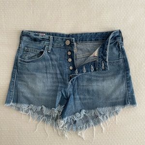 True Religion High Rise Cutoff Jean Shorts